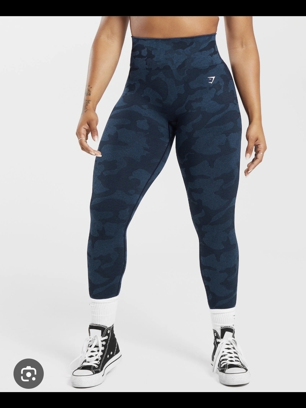 Gymshark Adapt Camo Seamless Leggings - midnight blue Camo - Size Small